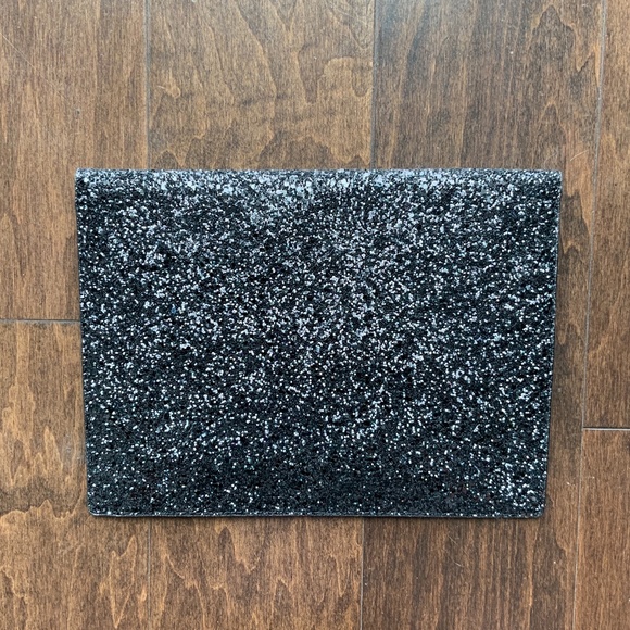 KATE SPADE Clutch Envelope Black Glitter Large - Picture 6 of 7